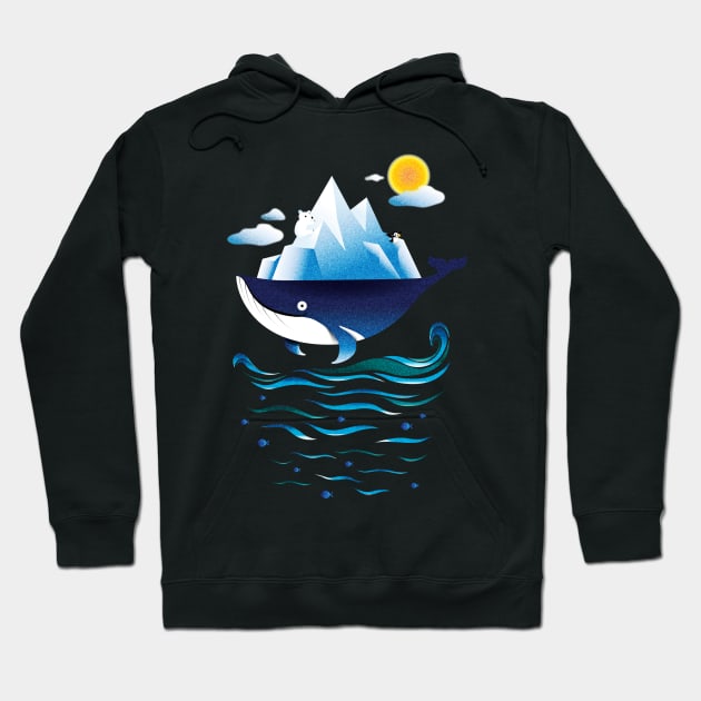 Travel with Whale and friends Hoodie by EGGnTEDDY